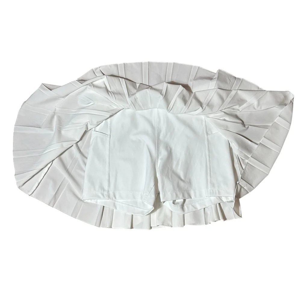Aritzia Tna Move Tech Tennis Pro Micro Mini Skirt Pleated White Womens Medium